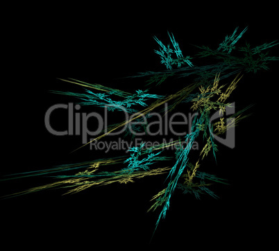 image of one Digital Fractal on Black Color