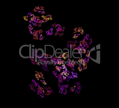 image of one Digital Fractal on Black Color image of one Digital Fractal on Black Color