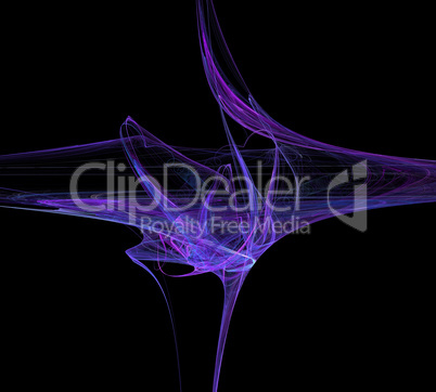 image of one Digital Fractal on Black Color