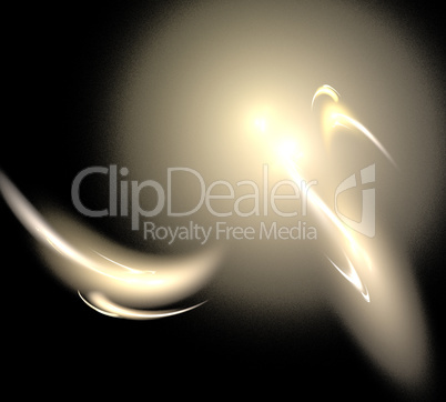 image of one Digital Fractal on Black Color