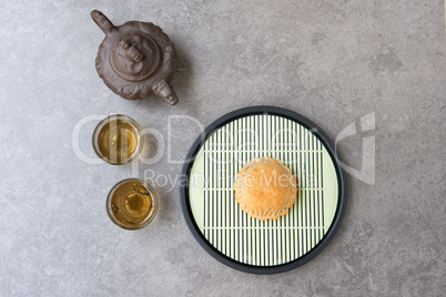 Mid-Autumn Festival Mooncakes and Chinese tea set