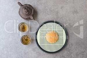 Mid-Autumn Festival Mooncakes and Chinese tea set