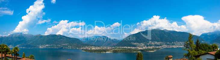 panoramic view to the Lago Maggiore