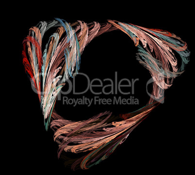 image of one Digital Fractal on Black Color image of one Digital Fractal on Black Color