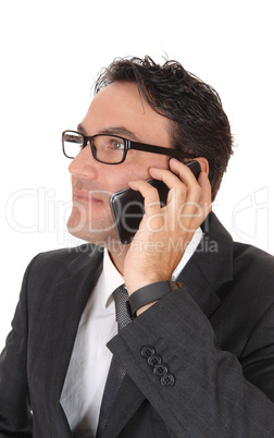 Business man talking on the cell phone