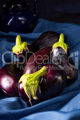 Eggplant (Solanum melongena) is a species in the nightshade fami