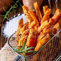 crispy sweet potato fries from the oven