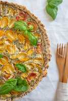 Tomaten Basilikum Quiche