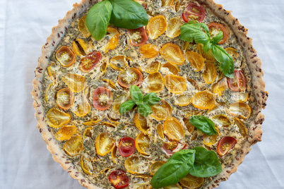 Tomaten Basilikum Quiche