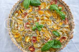 Tomaten Basilikum Quiche