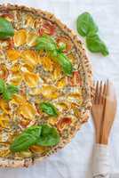 Tomaten Basilikum Quiche