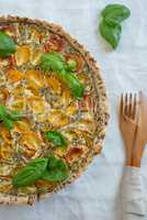 Tomaten Basilikum Quiche