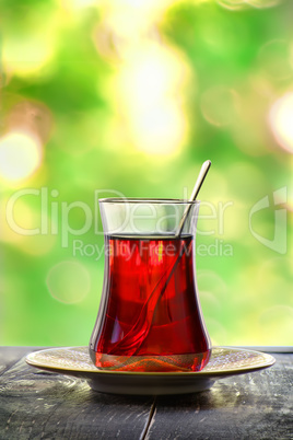Glass of turkish tea