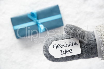 Turquoise Gift, Glove, Geschenk Idee Means Gift Idea
