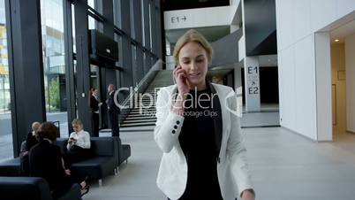 Business woman talking on the phone