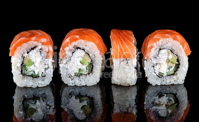 Traditional Japanese sushi roll philadelphia