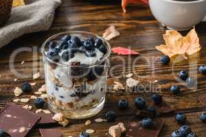 Granola with yogurt and berries