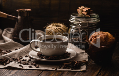 Cup of Coffee and Muffin