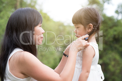 Asian mother and daughter