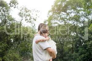 Father and daughter outdoor fun.