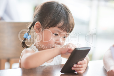 Girl using smart phone