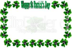 St. Patrick's Day postcard / congratulation card with shamrock f
