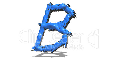 Big blue letter B in 3D