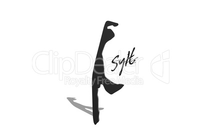 Sylter map silhouette - illustration