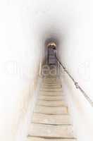 Spiral staircase in a tower