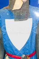 Medieval knight armor with chain mail