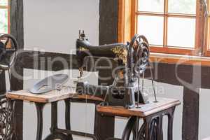 Old antique sewing machine