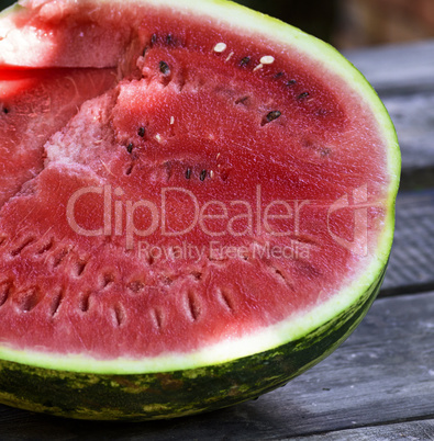 half red ripe watermelon