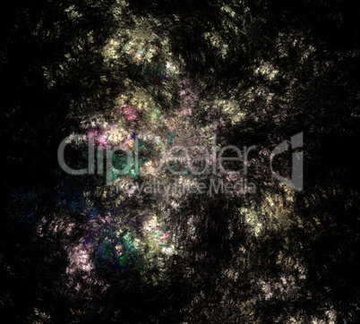 image of one Digital Fractal on Black Color image of one Digital Fractal on Black Color