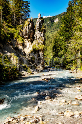 Wimbachklamm in the Bavarian Alps near Berchtesgaden