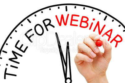 Time For Webinar Clock Concept