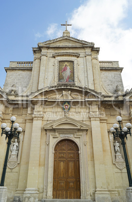 Entrance of St. Paul church in Rabat