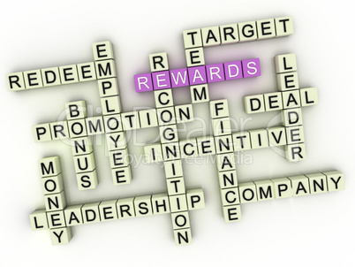 3d Rewards. Business concept illustration