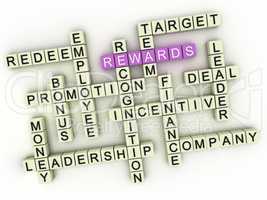 3d Rewards. Business concept illustration