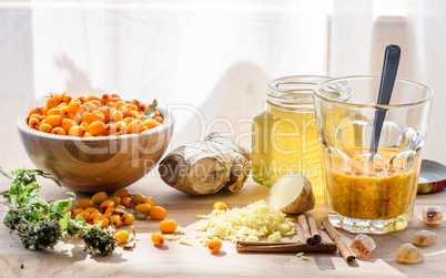 Ingredients for homemade mixture strengthens the immune system