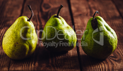 Three Green Pear.