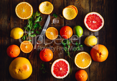 Sliced Citrus Fruits.