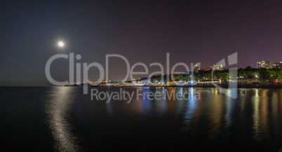 Langeron Beach in Odessa at night