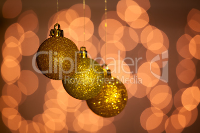 Christmas golden balls