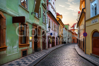 Narrow street in Prague