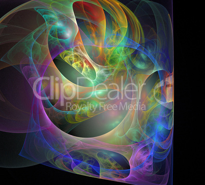image of one Digital Fractal on Black Color image of one Digital Fractal on Black Color