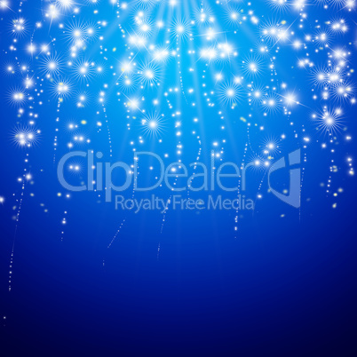 Magical blue Christmas background