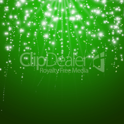 Magical green Christmas background