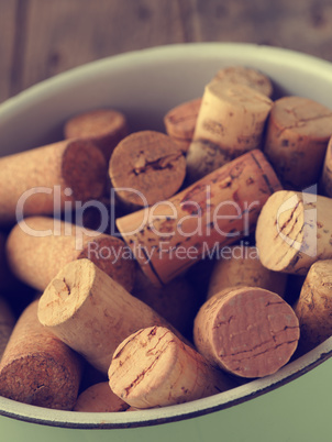 Bottle cork in a pot