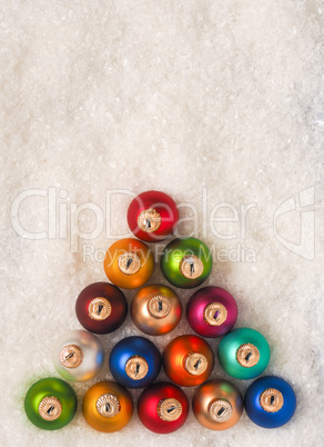 Colorful Christmas baubles