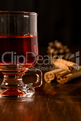 Closeup of alcoholic punch drink